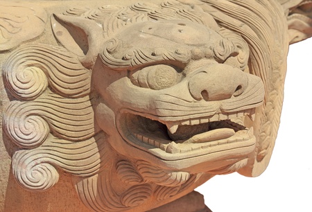 Chinese lion statueの写真素材