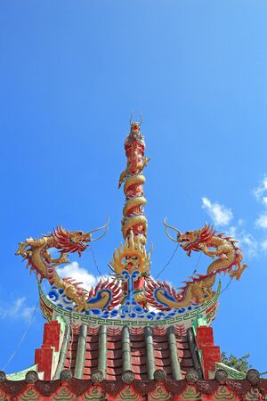 Dragon statue Chinese styleの写真素材