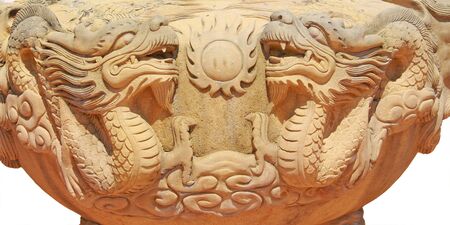 Chinese style dragon statueの写真素材