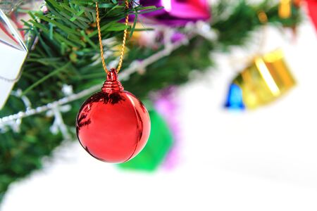 Decorated on Christmas treeの写真素材