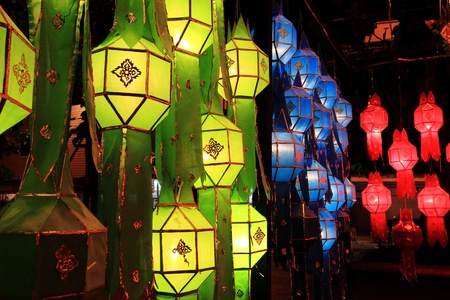 Lantern Festival or Yee Peng Festival or Chinese New Yearの写真素材
