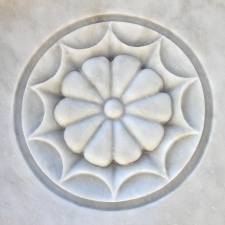 Romance Marble Flower Sculpture の写真素材