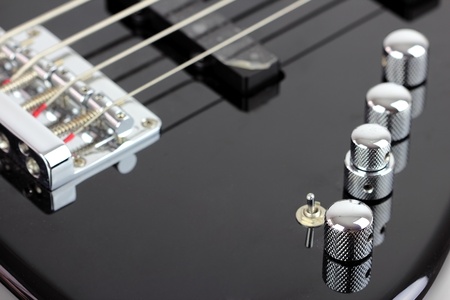Electric Bass Guitar isolated on white background