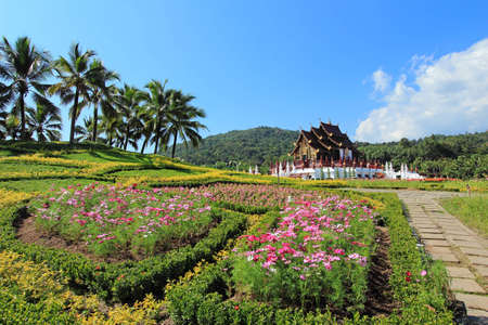 Ho kham luang in the international horticultural exposition 2012  the northern thai style building in royal flora expo Chiang mai Thailandのeditorial素材