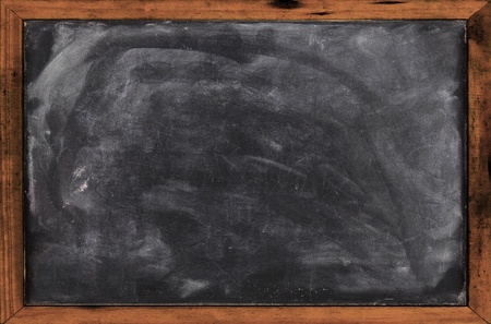 Real grunge blank blackboard copyspace with wood frame の写真素材