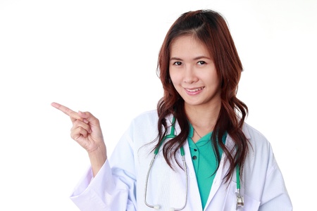 woman doctor isolated white backgroundの写真素材