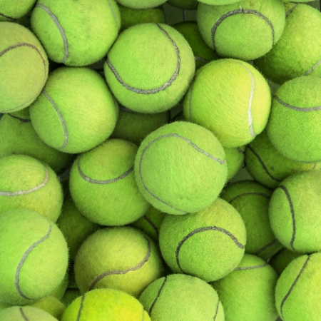 Tennis balls background textureの写真素材