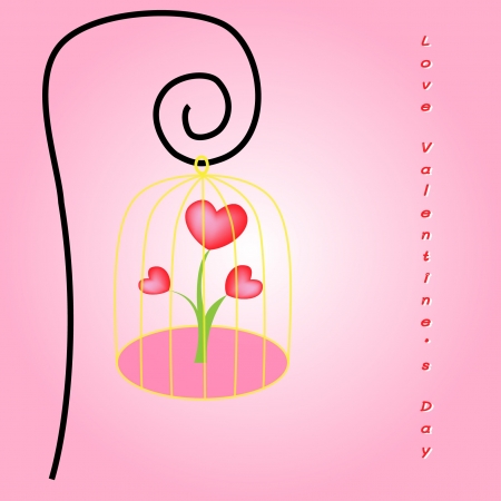 Hearts tree in the Cageのイラスト素材