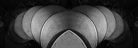 Upside view of a spiral staircase