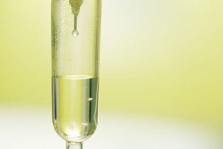 drop of saline solutionの写真素材
