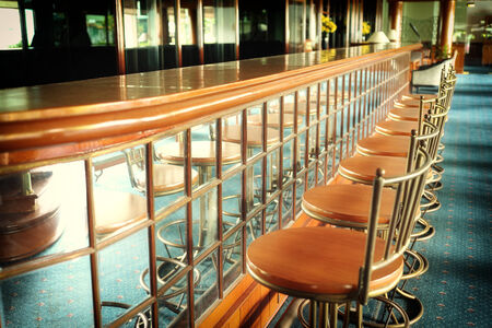 Vintage Counter and barstools の写真素材