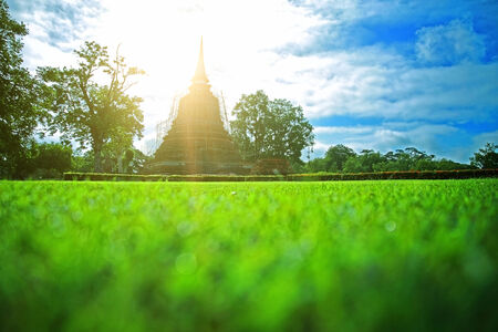 Sukhothai historical park Thailandの写真素材