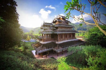 Wat Huai pha, Mae hong son Thailandの写真素材