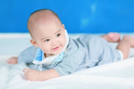 Little newborn baby boyの写真素材