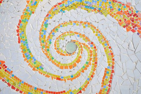 Colorful spiral Mosaic tilesの写真素材