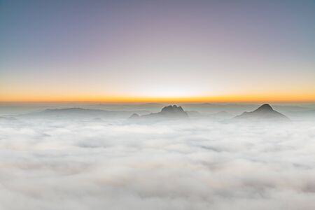 Sunset at doi luang chiang dao in chiang mai province thailand
