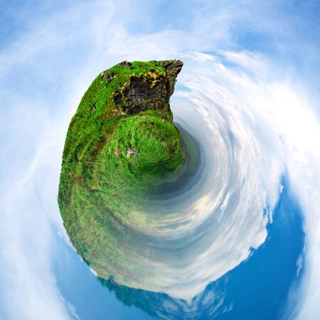 Moutain and cloudsの写真素材