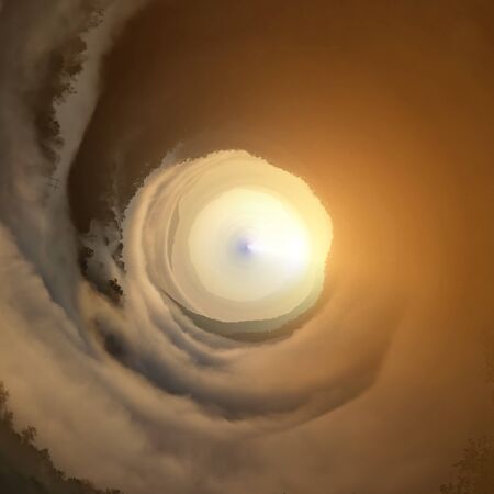 Moutain and cloudsの写真素材