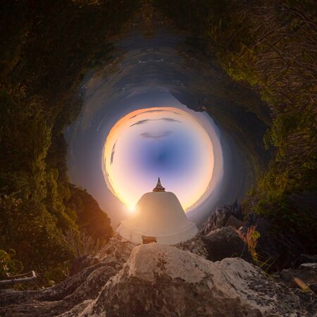 Wat chaloem phrakiat, wat prabat pu pha daeng in lampangの写真素材