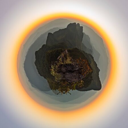 Moutain and cloudsの写真素材