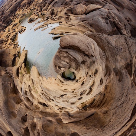 Sam phan bok famous place in ubon ratchathaniの写真素材