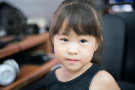 Happy little girlの写真素材