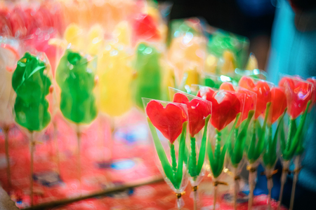 Candy heartの写真素材