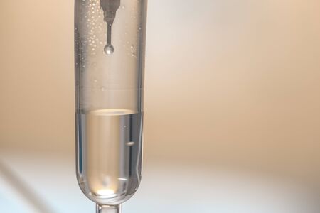 Drops of salineの写真素材