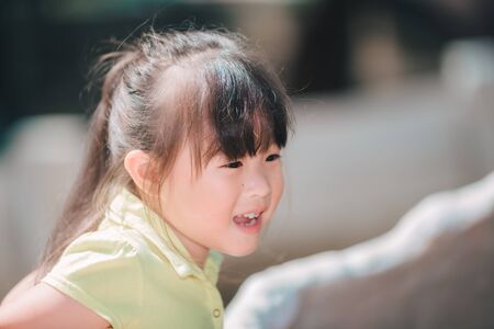 portrait of asian little girlの写真素材