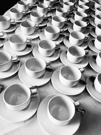 A lot of cups of coffeeの素材