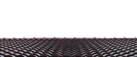 Rooftop tile with white backgroundの写真素材