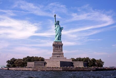 Statue of Lady Liberty in New York City, gift from France to the United States of America