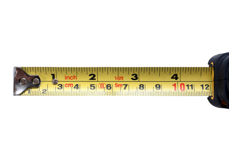 Tape measure isolated on white background with clipping path