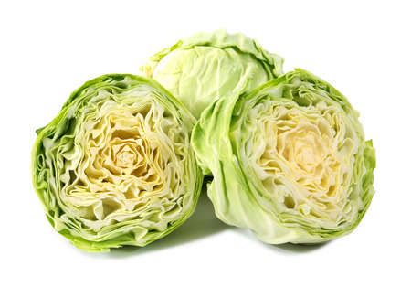 cabbage on white backgroundの写真素材