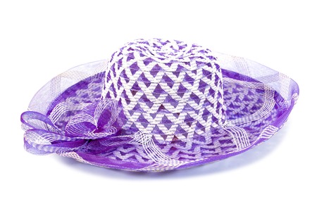 Nylon weave hat isolated on white background.Weave hat isolatedの写真素材