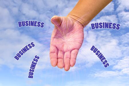 Business out of handの写真素材