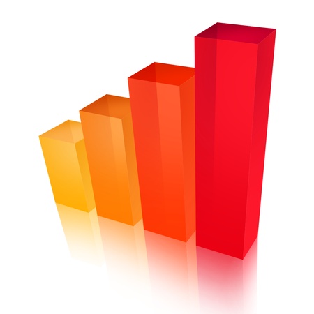 business graph 3d の写真素材