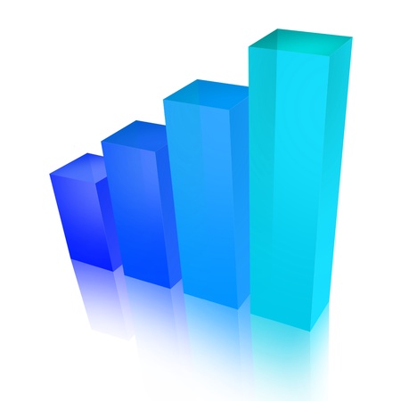 business graph 3d の写真素材