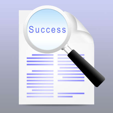 magnifying glass with text の写真素材