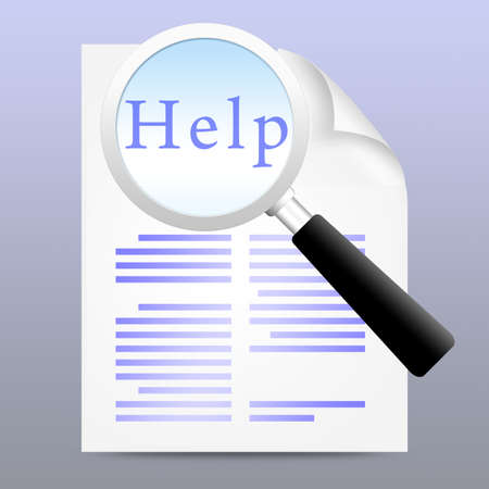 magnifying glass with text の写真素材