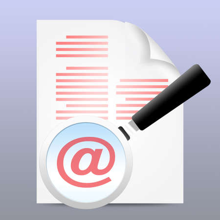 magnifying glass with text の写真素材