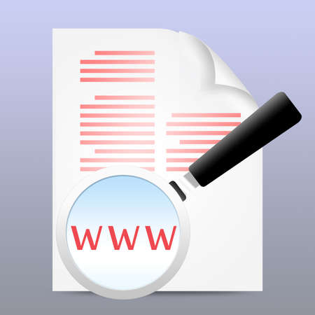 magnifying glass with text の写真素材