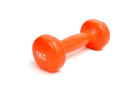 Dumbbell on the white backgroundの写真素材