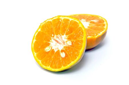 Orange isolated on white backgroundの写真素材