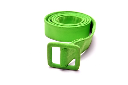 Green belt isolated on whiteの写真素材