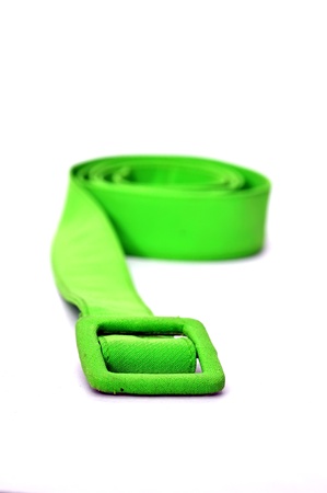 Green belt isolated on whiteの写真素材