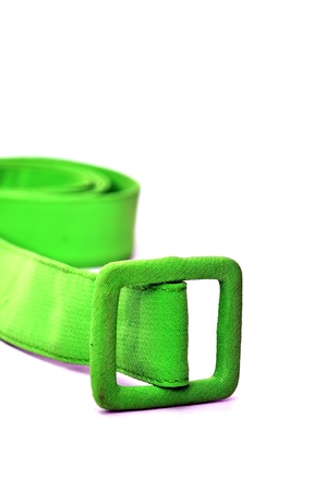 Green belt isolated on whiteの写真素材