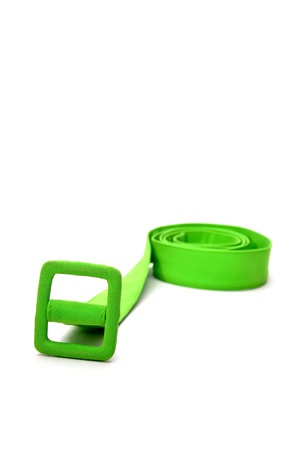 Green belt isolated on whiteの写真素材