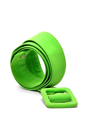 Green belt isolated on whiteの写真素材