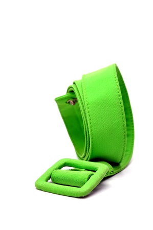 Green belt isolated on whiteの写真素材